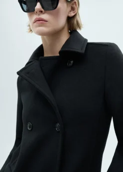 MANGO Płaszcze*Płaszcz dwurzędowy z mieszanki wełny