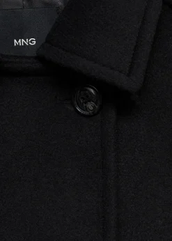 MANGO Płaszcze*Płaszcz dwurzędowy z mieszanki wełny