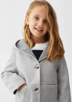 Dzieci MANGO Płaszcze*Płaszcz na guziki z kapturem