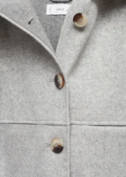 Dzieci MANGO Płaszcze*Płaszcz na guziki z kapturem