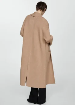 MANGO Płaszcze|Kurtki*Płaszcz oversize z dzianiny z kieszeniami