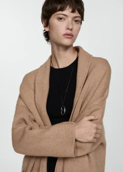 MANGO Płaszcze|Kurtki*Płaszcz oversize z dzianiny z kieszeniami