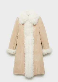 MANGO Płaszcze*Płaszcz podszyty futerkiem