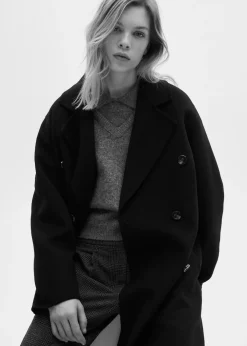 MANGO Płaszcze*Płaszcz wełniany handmade oversize