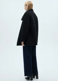 MANGO Płaszcze*Płaszcz wełniany midi z otulającym szyję kołnierzem