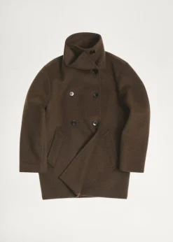 MANGO Płaszcze*Płaszcz wełniany midi z otulającym szyję kołnierzem