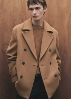 MANGO Płaszcze*Płaszcz wełniany z asymetrycznym zapięciem