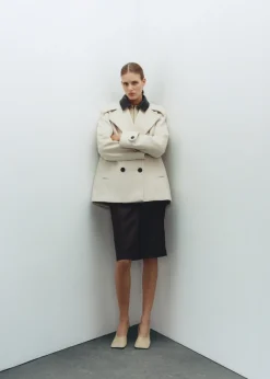 MANGO Płaszcze*Płaszcz wełniany z dwurzędowym zapięciem na guziki