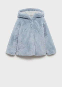 Dzieci MANGO Płaszcze I Kurtki*Płaszcz z kapturem obszytym futrem