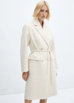 MANGO Płaszcze*Płaszcz z klapami i paskiem