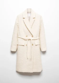 MANGO Płaszcze*Płaszcz z klapami i paskiem