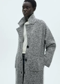 MANGO Płaszcze*Płaszcz z melanżowej dzianiny bawełnianej