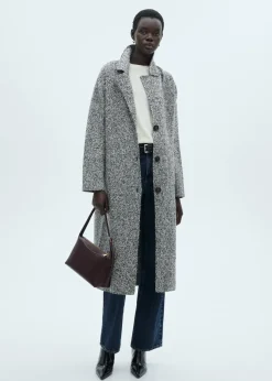 MANGO Płaszcze*Płaszcz z melanżowej dzianiny bawełnianej
