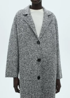 MANGO Płaszcze*Płaszcz z melanżowej dzianiny bawełnianej