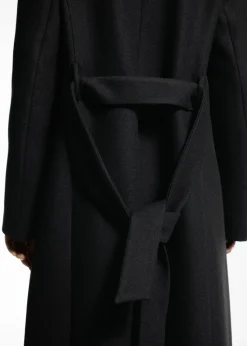 MANGO Płaszcze*Płaszcz z wełny manteco z odpinanym futrzanym kołnierzem