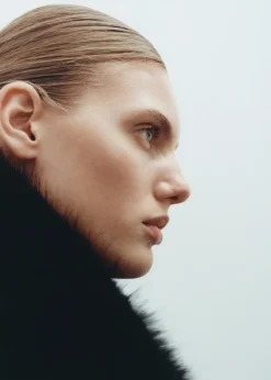 MANGO Płaszcze*Płaszcz z wełny manteco z odpinanym futrzanym kołnierzem