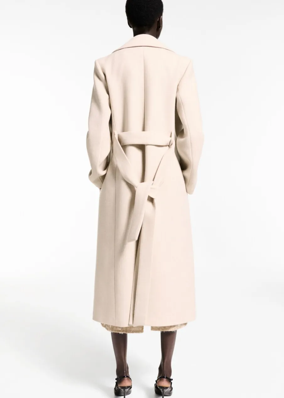 MANGO Płaszcze*Płaszcz z wełny manteco z odpinanym kołnierzem