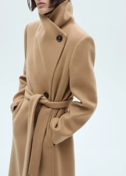 MANGO Płaszcze*Płaszcz z wełny manteco z paskiem