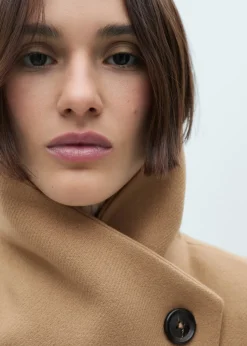 MANGO Płaszcze*Płaszcz z wełny manteco z paskiem