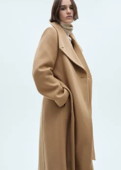MANGO Płaszcze*Płaszcz z wełny manteco z paskiem