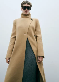 MANGO Płaszcze*Płaszcz z wełny manteco z paskiem