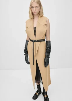 MANGO Płaszcze*Płaszcz z wełny z odpinaną kamizelką