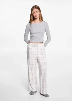 MANGO Piżamy*Piżama bawełniana w kratkę