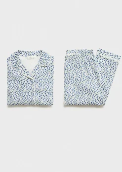 Dzieci MANGO Piżamy*Piżama bawełniana w kwiaty