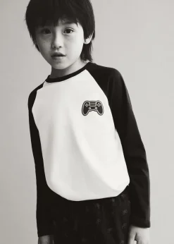 Dzieci MANGO Piżamy*Piżama bawełniana z długimi nogawkami i nadrukiem