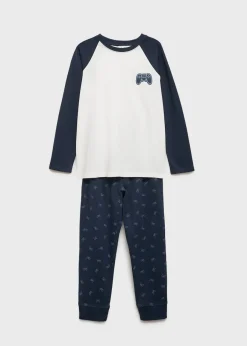 Dzieci MANGO Piżamy*Piżama bawełniana z długimi nogawkami i nadrukiem