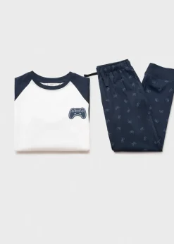 Dzieci MANGO Piżamy*Piżama bawełniana z długimi nogawkami i nadrukiem