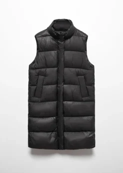 MANGO Płaszcze|Kurtki*Pikowana kamizelka z kapturem