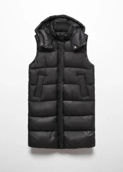 MANGO Płaszcze|Kurtki*Pikowana kamizelka z kapturem