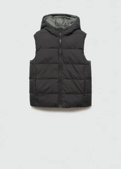 Dzieci MANGO Płaszcze I Kurtki*Pikowana kamizelka z kapturem