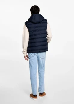 MANGO Płaszcze I Kurtki*Pikowana kamizelka z kapturem