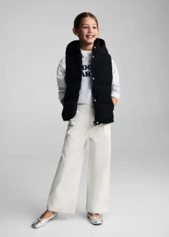 Dzieci MANGO Płaszcze I Kurtki*Pikowana kamizelka z kapturem