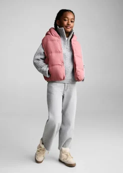 Dzieci MANGO Płaszcze I Kurtki*Pikowana kamizelka z kapturem