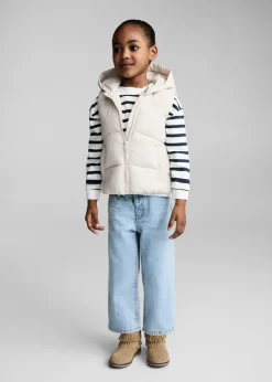 Dzieci MANGO Płaszcze*Pikowana kamizelka z kapturem