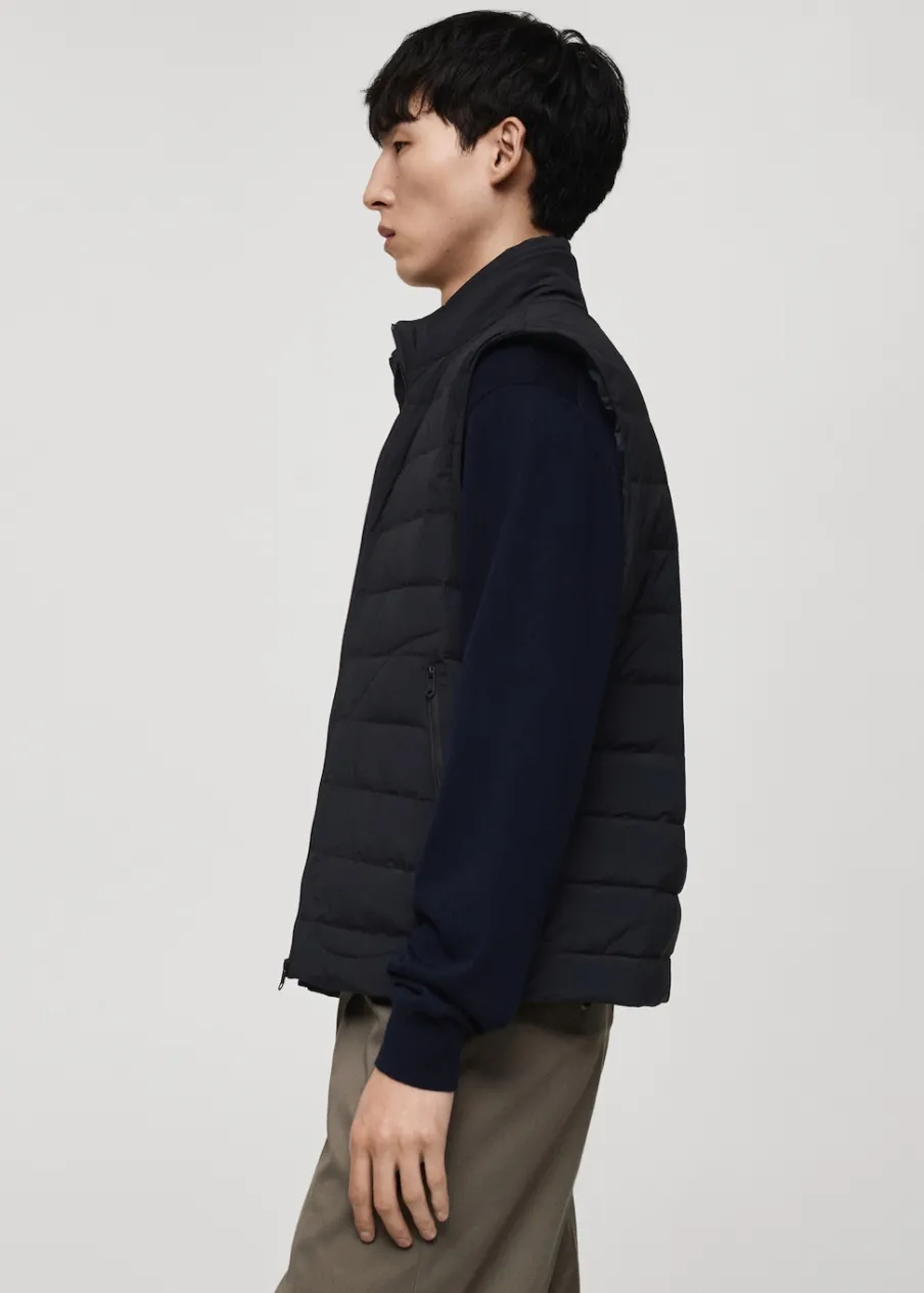 MANGO Kurtki I Koszule Wierzchnie*Pikowana kamizelka z wypełnieniem z puchu i pierza