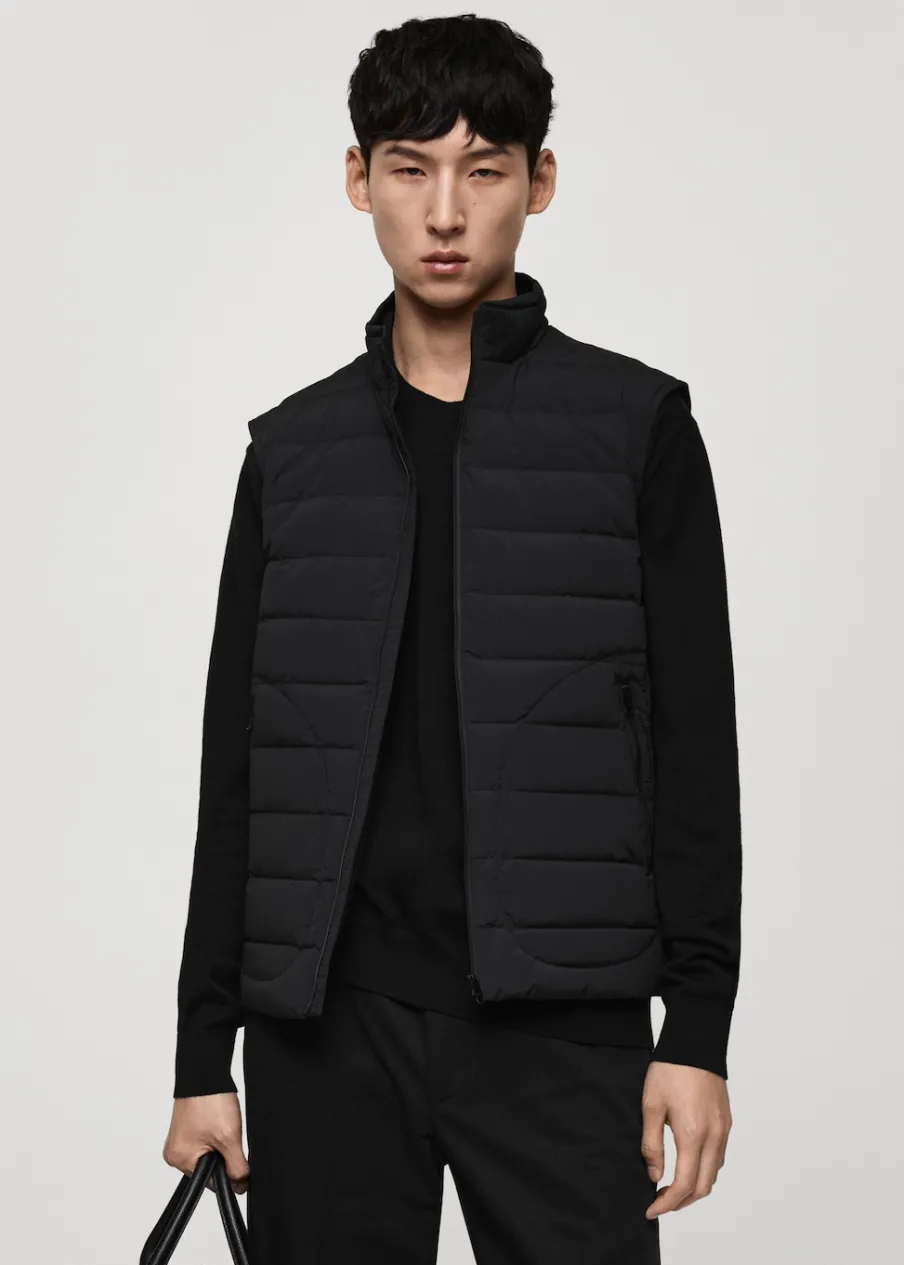 MANGO Kurtki I Koszule Wierzchnie*Pikowana kamizelka z wypełnieniem z pierza