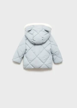 Dzieci MANGO Płaszcze|Płaszcze I Kurtki*Pikowana kurtka puchowa z kapturem z uszami