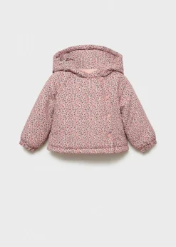 Dzieci MANGO Płaszcze|Płaszcze I Kurtki*Pikowana kurtka puchowa z kwiatowym wzorem