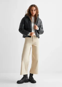 MANGO Płaszcze I Kurtki*Pikowana kurtka puchowa z imitacji skóry