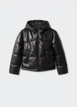 MANGO Płaszcze I Kurtki*Pikowana kurtka puchowa z imitacji skóry