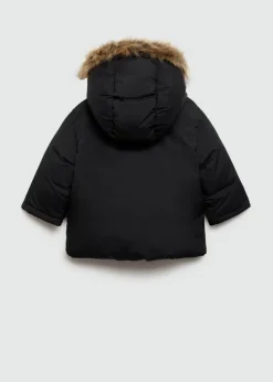Dzieci MANGO Płaszcze I Kurtki*Pikowana kurtka puchowa z kapturem z futerkiem