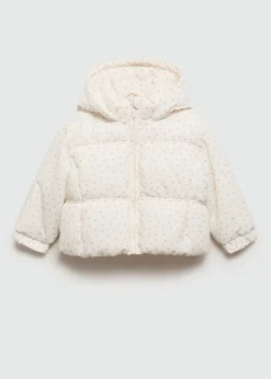 Dzieci MANGO Płaszcze*Pikowana kurtka puchowa z kwiatowym wzorem