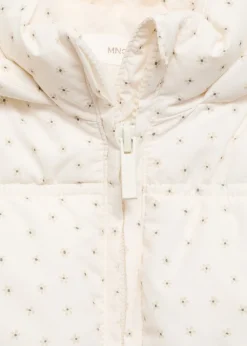 Dzieci MANGO Płaszcze*Pikowana kurtka puchowa z kwiatowym wzorem