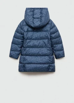 Dzieci MANGO Płaszcze I Kurtki*Pikowana kurtka puchowa z kwiatowym wzorem