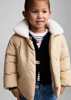 Dzieci MANGO Płaszcze*Pikowana kurtka z futrem