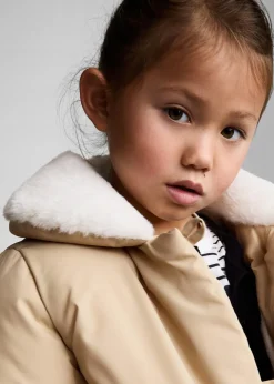 Dzieci MANGO Płaszcze*Pikowana kurtka z futrem